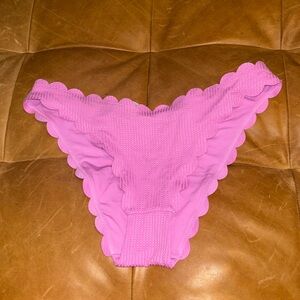 Aerie scalloped cheeky bikini bottoms